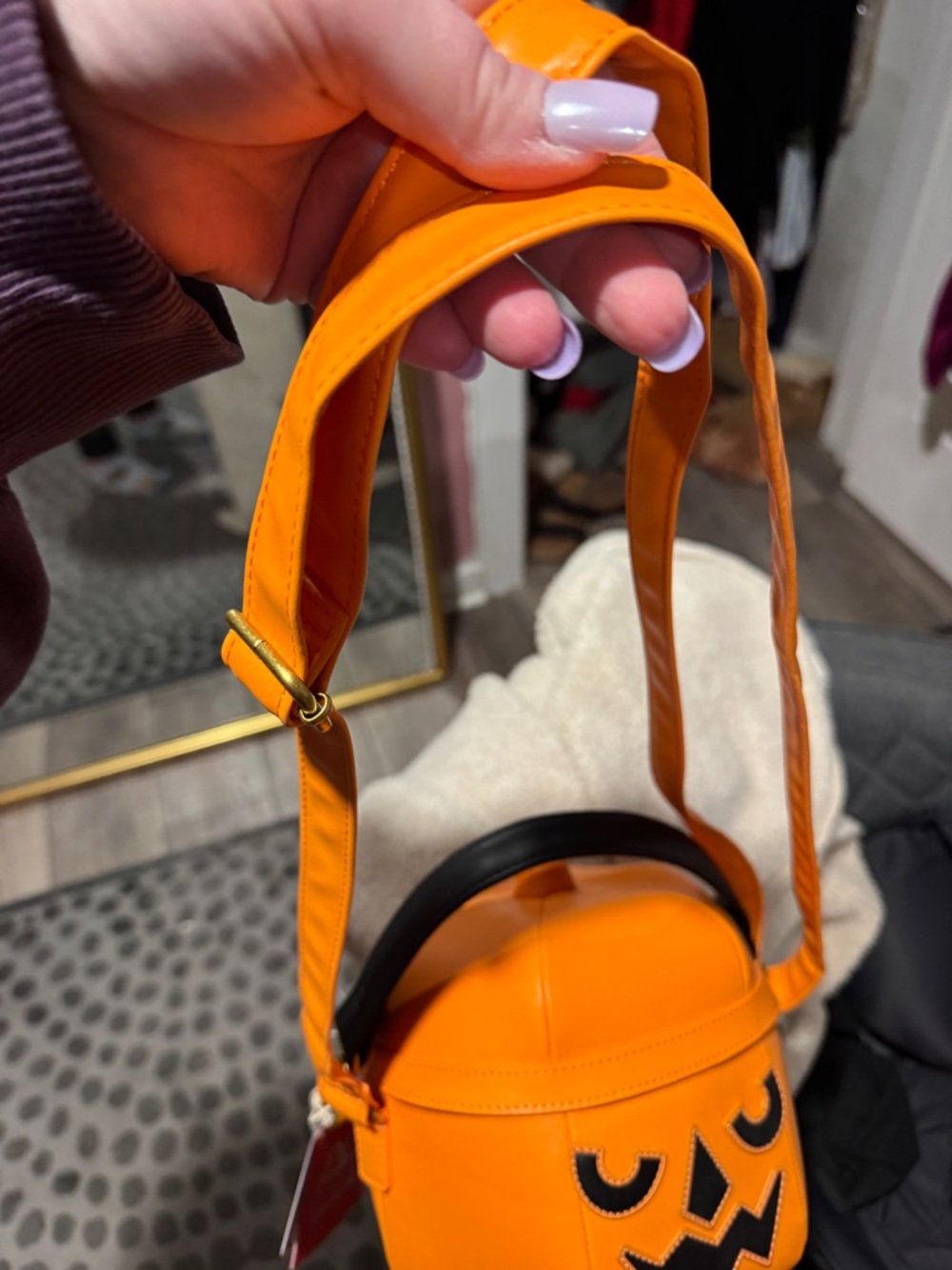 Loungefly McDonalds Orange Pumpkin Crossbody Bag - Picture 3 of 6